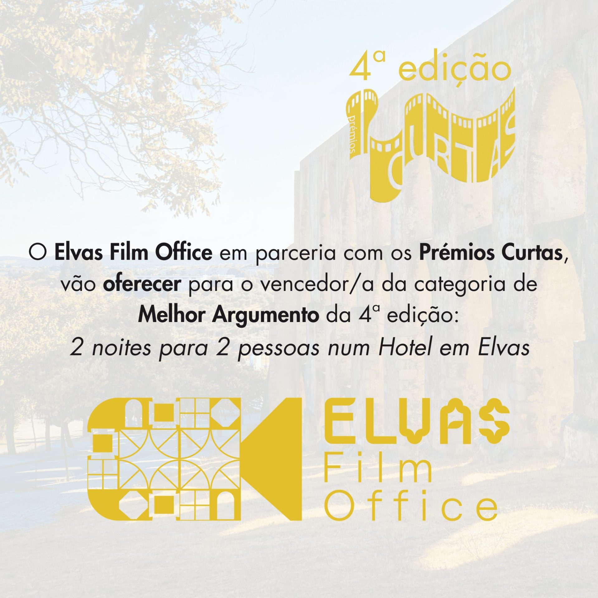 Prémios Curtas em parceria inédita com o Elvas Film Office