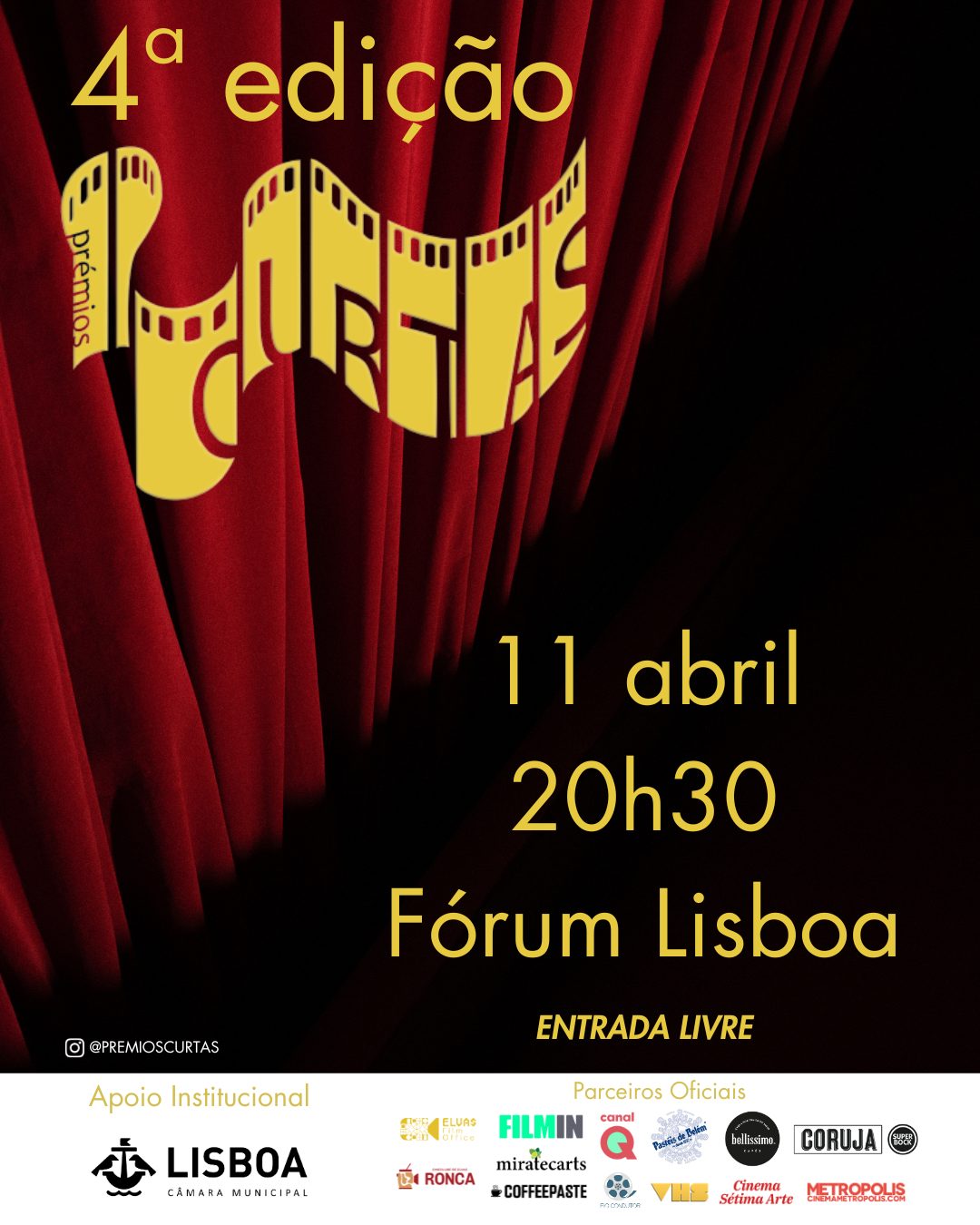 Poster 4ª edição Prémios Curtas