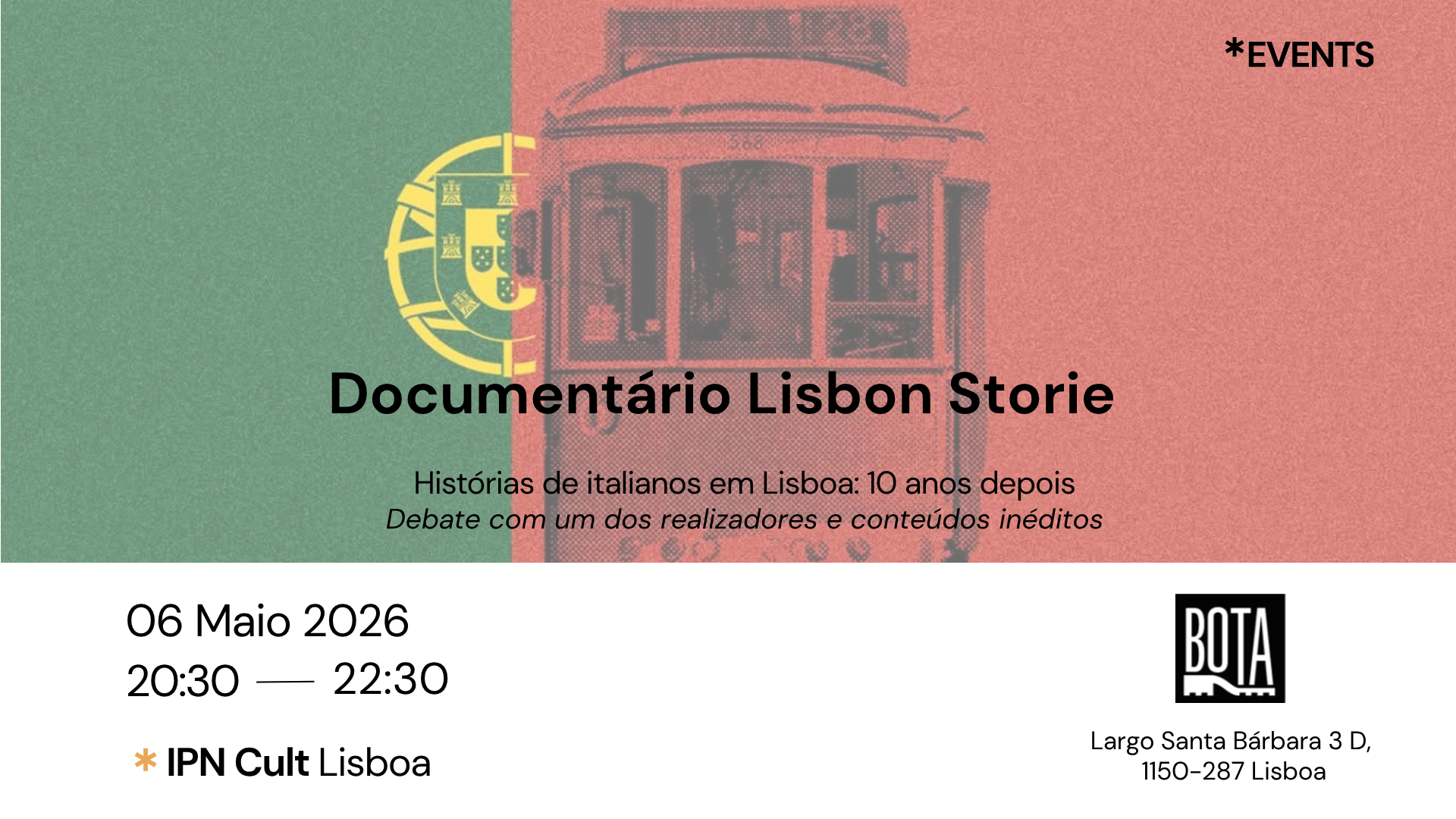 A comunidade italiana em Lisboa: o Documentário Lisbon Storie no BOTA dia 6 de maio