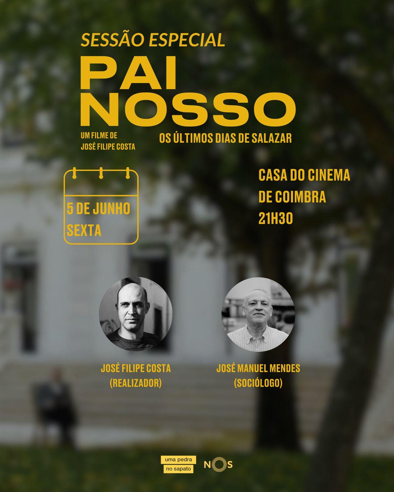 José Filipe Costa apresenta 'Pai Nosso: Os Últimos Dias de Salazar' na Casa do Cinema de Coimbra