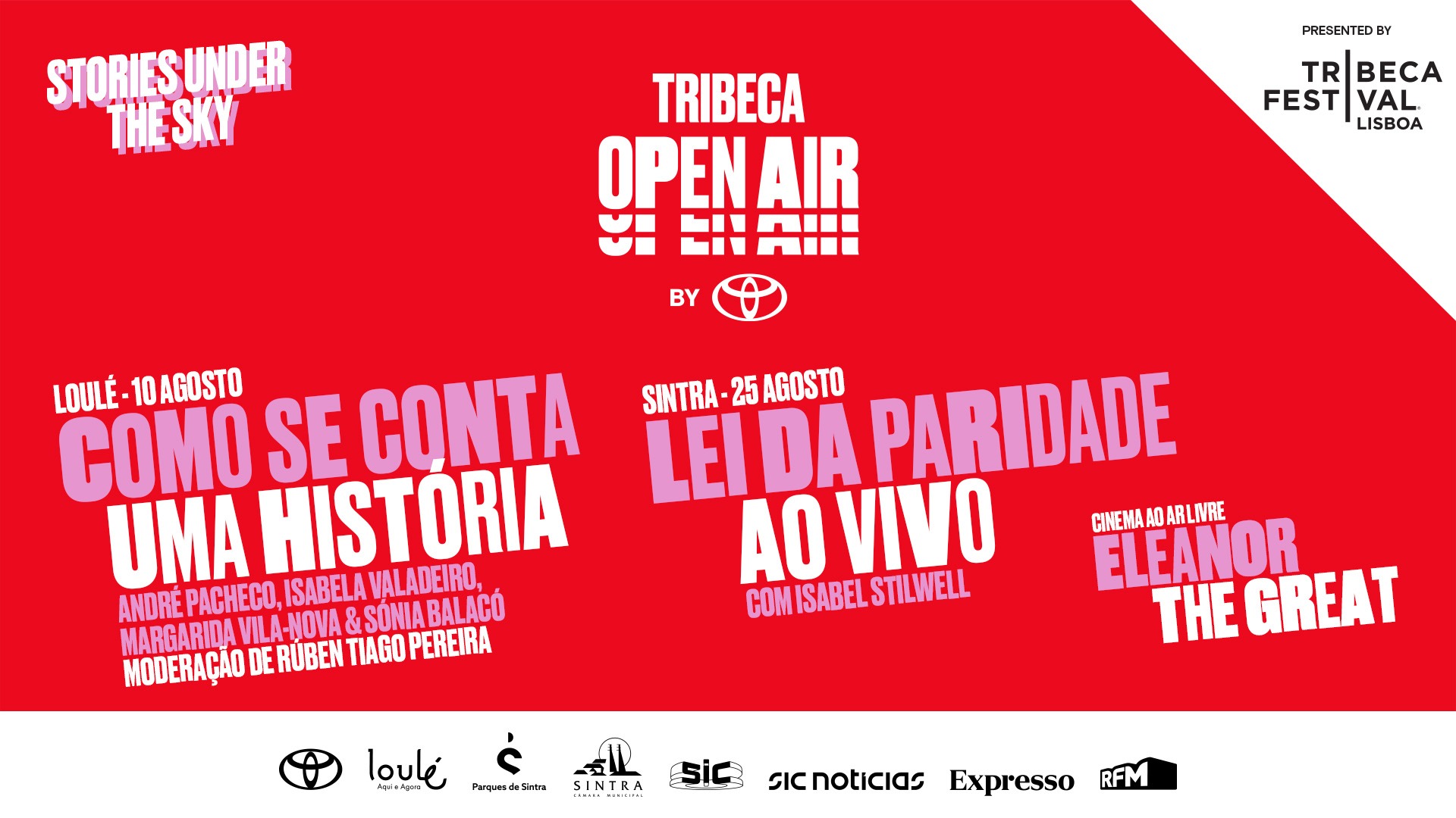 TRIBECA OPEN AIR BY TOYOTA LEVA CINEMA E CULTURA A ESPAÇOS ICÓNICOS COM ENTRADA GRATUITA