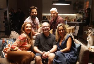Imagem das filmagens do filme “O Pecado Mora em Cima”