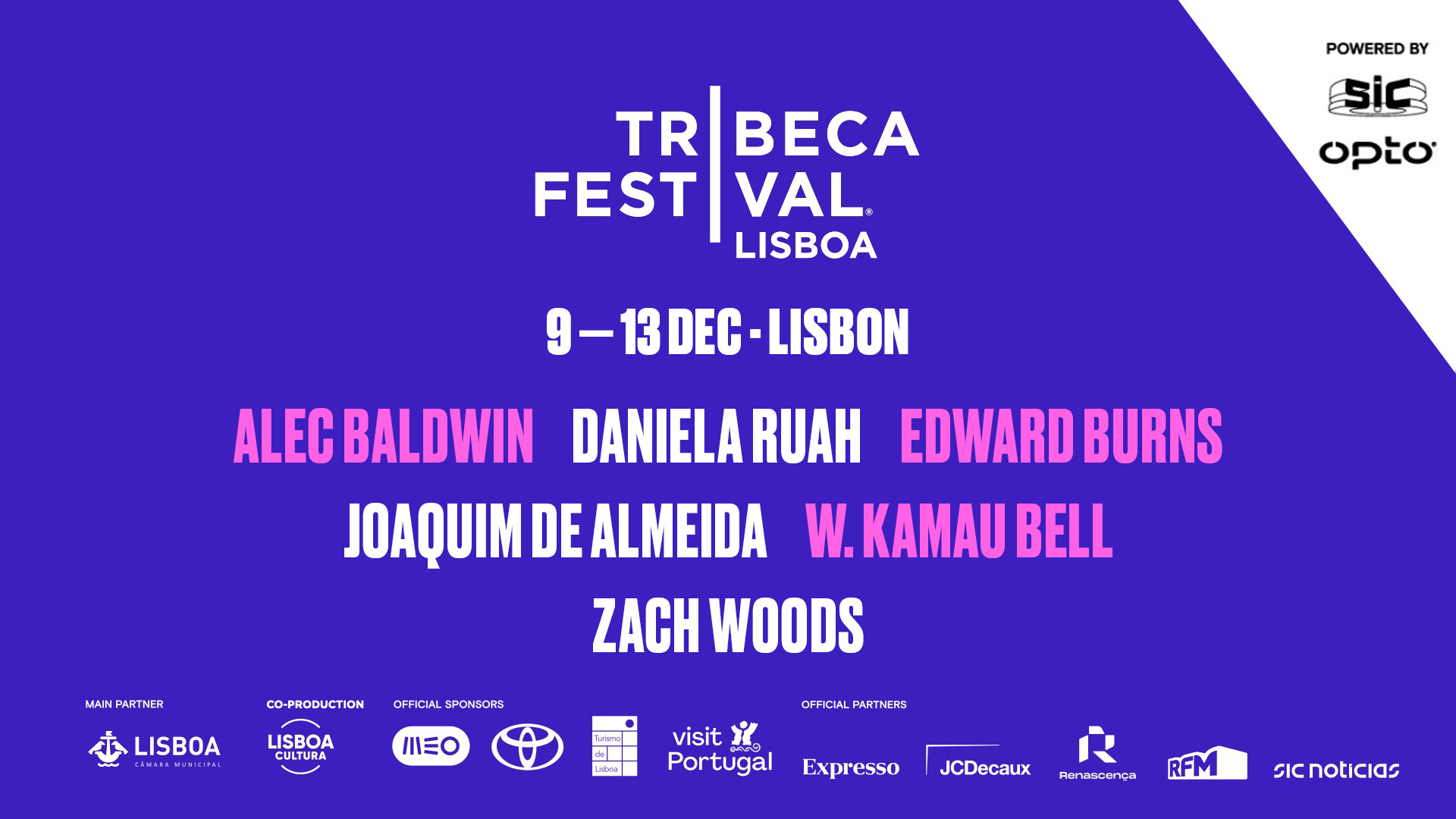 TRIBECA FESTIVAL LISBOA ANUNCIA TALENTO INTERNACIONAL E PRIMEIRAS ESTREIAS PARA 2026
