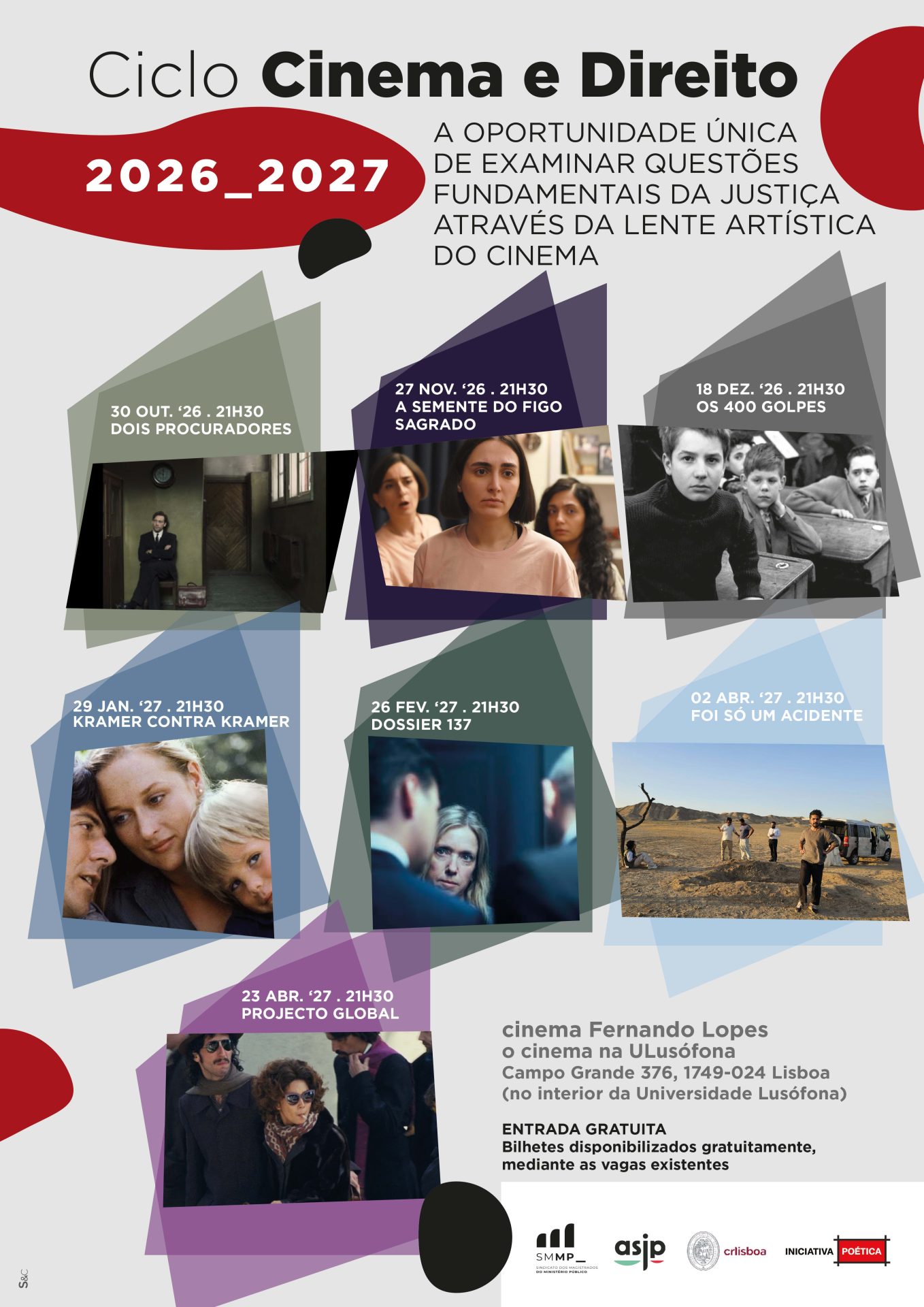 Ciclo Cinema e Direito arranca a 30 de outubro